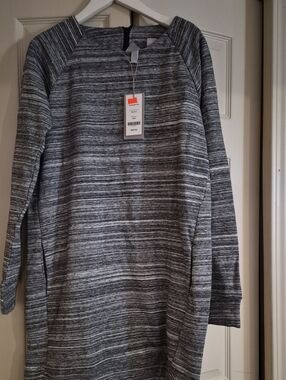 Bench Gray Striped Long Sleeve Women's Dress